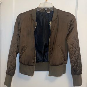 H&M olive bomber jacket